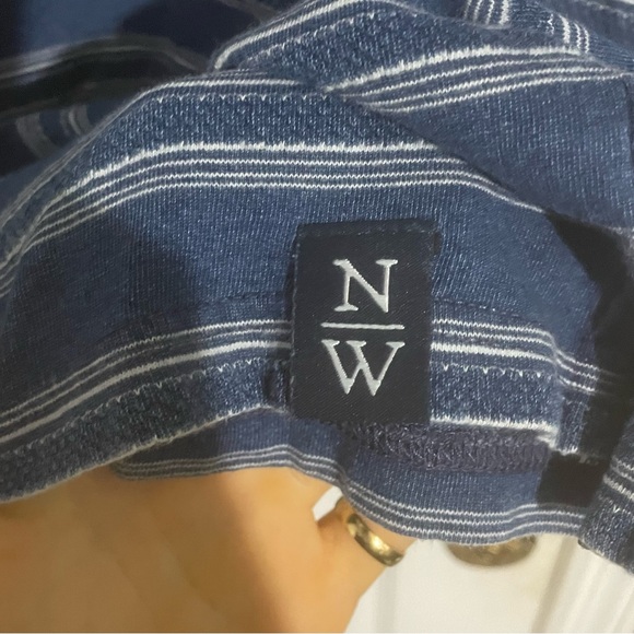 Nantucket Whaler Polo Shirt Men’s XL Blue Striped Golf Preppy Short Sleeve Logo - Picture 4 of 8